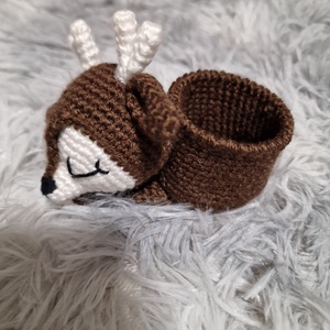 Horgolt cuki Őzikés virágtartó - otthon & életmód - dekoráció - Meska.hu