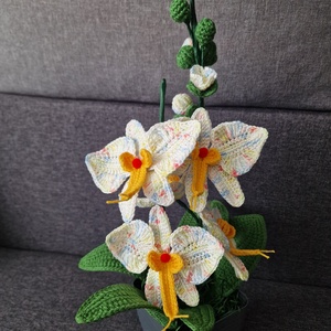 Horgolt Orchidea - otthon & életmód - dekoráció - virágdísz és tartó - csokor & virágdísz - Meska.hu