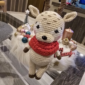 Horgolt cuki rénszarvas - Meska.hu