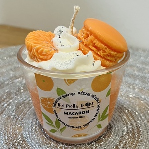MACARON szójaviasz habgyertya  - otthon & életmód - gyertya, illat, aroma - gyertya - Meska.hu