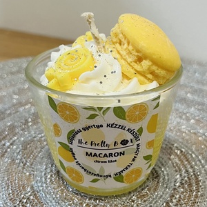 MACARON szójaviasz habgyertya  - otthon & életmód - gyertya, illat, aroma - gyertya - Meska.hu