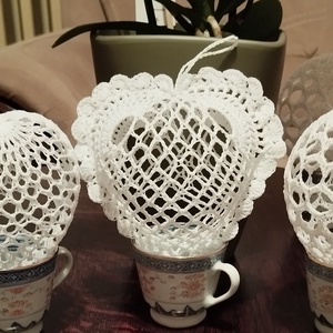 Horgolt karácsonyi disz - karácsony - adventi díszek - adventi ablakdekoráció - Meska.hu