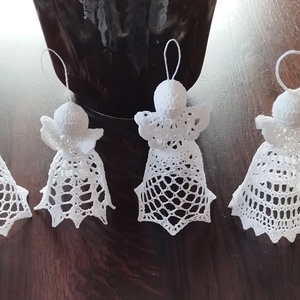 Karácsonyi horgolt angyalka  - Meska.hu