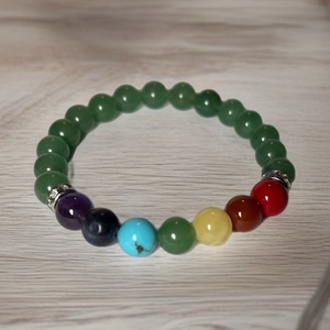 Theta ásványkarkötő - aventurin csakra - aventurin, ametiszt, szodalit, türkinit, citrin, karneol, vörös jáspis, Ékszer, Karkötő, Ásványkarkötő, Gyöngyfűzés, gyöngyhímzés, Ékszerkészítés, MESKA