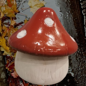 Gomba tároló levehető tetővel, Ékszer, Ékszertartó, Ékszerdoboz, Festett tárgyak, Gipszöntés, MESKA