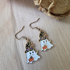 Csokit vagy csalok szellem fülbevaló - otthon & életmód - dekoráció - halloween - halloweeni ékszerek - Meska.hu