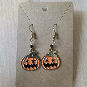 Töklámpás fülbevaló - otthon & életmód - dekoráció - halloween - halloweeni ékszerek - Meska.hu