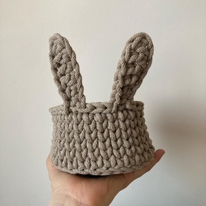 Minimalista nyuszifüles tárolókosár egy vagy két színben - otthon & életmód - tárolás & rendszerezés - tárolókosár - Meska.hu