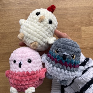 Horgolt mini madárpajti -  flamingó - játék & sport - plüssállat & játékfigura - madár - Meska.hu