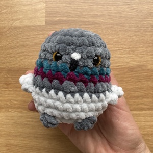Horgolt mini madárpajti - galamb, Játék & Sport, Plüssállat & Játékfigura, Madár, Horgolás, MESKA