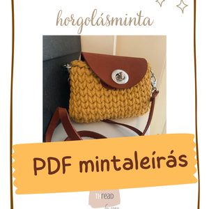Kistáska válltáska horgolásminta PDF mintaleírás - party táska - Meska.hu