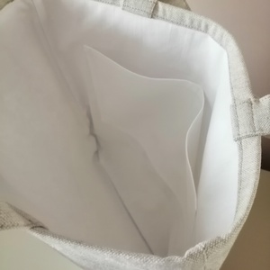 Homokszín utcai - vásárlós kézzel hímzett vászon női táska/szatyor - táska & tok - bevásárlás & shopper táska - shopper, textiltáska, szatyor - Meska.hu