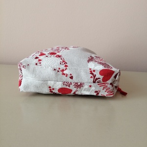 Bordó - szürke karácsonyi vászon ajándékzsák - karácsony - karácsonyi ajándékozás - karácsonyi ajándékcsomagolás - Meska.hu