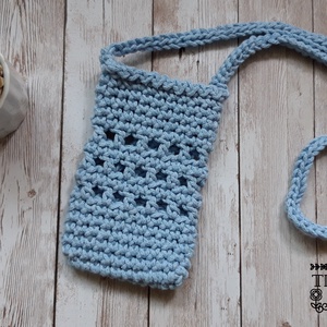 Horgolt nyakba akasztható telefontartó - táska & tok - pénztárca & más tok - telefontok - Meska.hu