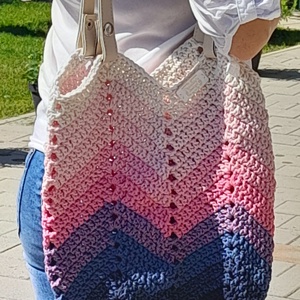 Horgolt cikk-cakk táska - Meska.hu