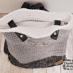 Horgolt Silver hátizsák  - táska & tok - hátizsák - hátizsák - Meska.hu