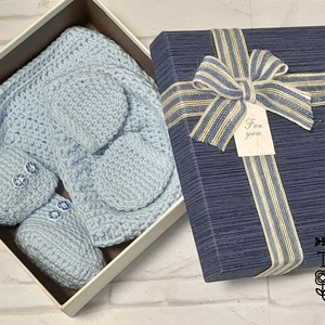 Horgolt baba szett díszdobozban  - Meska.hu