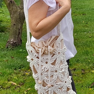 Horgolt nyári táska Flower - Meska.hu