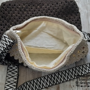 Horgolt shopper  - táska & tok - kézitáska & válltáska - nagy pakolós táska - Meska.hu
