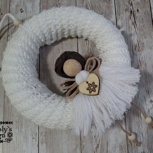 Angyalkás kopogtató  - otthon & életmód - dekoráció - ajtó- és ablak dekoráció - ajtódísz & kopogtató - Meska.hu