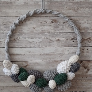 Húsvéti kopogtató , Otthon & Életmód, Dekoráció, Ajtó- és ablak dekoráció, Ajtódísz & Kopogtató, Csomózás, Horgolás, MESKA