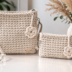 Horgolt Anya-lánya crossbody  - Meska.hu