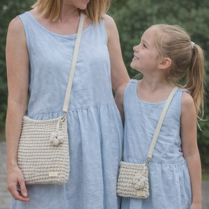 Horgolt Anya-lánya crossbody  - táska & tok - kézitáska & válltáska - válltáska - Meska.hu