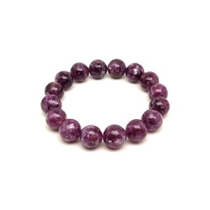 AA minőségű lepidolit golyós ásvány karkötő 12�13mm, Ékszer, Karkötő, Ásványkarkötő, , MESKA