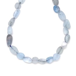 Akvamarin matt pebble 6-10mm  ékszerkészítő alapanyag (füzér), Kellékek & szerszámok, Ásvány alapanyag, Ásványfüzér, , MESKA