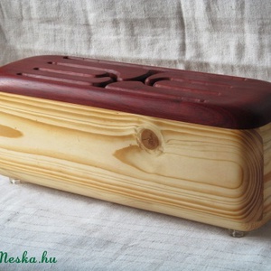 Hatnyelvű vörös nyelves dob fadob  tongue drum  hanggal -  - Meska.hu