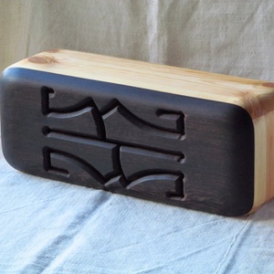 Nagyfonatos fekete nyelves dob fadob  tongue drum  hanggal -  - Meska.hu