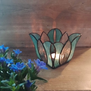 Óriás Tulipán Tiffany Gyertyatartó - Meska.hu