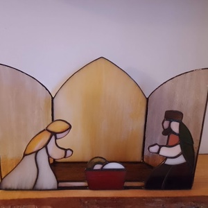 BETLEHEM tiffany mécsestartó - otthon & életmód - gyertya, illat, aroma - mécses és mécsestartó - Meska.hu