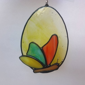 TIFFANY HÚSVÉTI TOJÁS - A színes üveg varázsa - otthon & életmód - dekoráció - ajtó- és ablak dekoráció - ablakdísz - Meska.hu