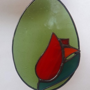 TIFFANY HÚSVÉTI TOJÁS - A színes üveg varázsa - otthon & életmód - dekoráció - ajtó- és ablak dekoráció - ablakdísz - Meska.hu