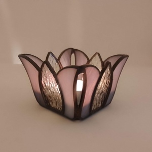 Tulipános Tiffany Mécsestartó  - otthon & életmód - gyertya, illat, aroma - mécses és mécsestartó - Meska.hu