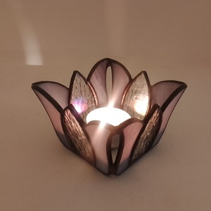 Tulipános Tiffany Mécsestartó , Otthon & Életmód, Gyertya, illat, aroma, Mécses és mécsestartó, Üvegművészet, MESKA