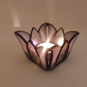 Tulipános Tiffany Mécsestartó  - otthon & életmód - gyertya, illat, aroma - mécses és mécsestartó - Meska.hu