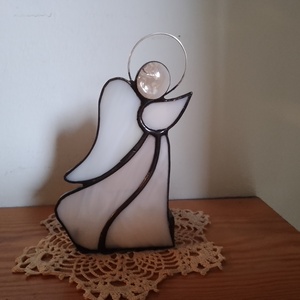 Angyalka Tiffany Mécsestartó - karácsony - karácsonyi lakásdekoráció - karácsonyi fénydekoráció - Meska.hu