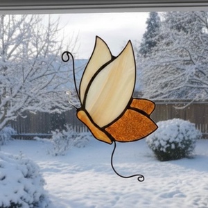 PILLANGÓ tiffany ablakdísz , Otthon & Életmód, Dekoráció, Ajtó- és ablak dekoráció, Ablakdísz, Üvegművészet, MESKA