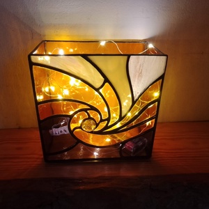 TIFFANY FÉNYDEKOR/FÉNYDOBOZ , Otthon & Életmód, Lámpa, Hangulatlámpa, Üvegművészet, MESKA