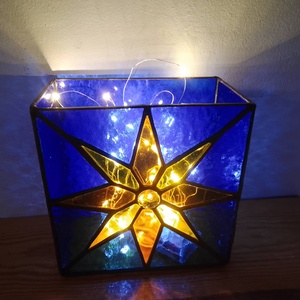 TIFFANY FÉNYDEKOR/FÉNYDOBOZ , Otthon & Életmód, Lámpa, Hangulatlámpa, Üvegművészet, MESKA