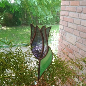 Tulipán TIFFANY beszúrós cserépdísz Nőnapra - otthon & életmód - dekoráció - Meska.hu