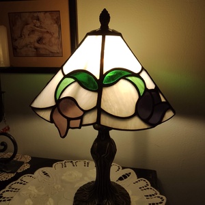 Fekete tulipán - tiffany lámpa  - otthon & életmód - lámpa - asztali lámpa - Meska.hu