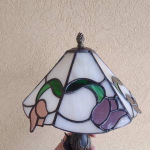 Fekete tulipán - tiffany lámpa  - otthon & életmód - lámpa - asztali lámpa - Meska.hu