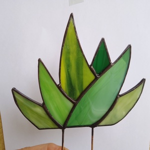 Gondozásmentes Aloe vera tiffany dekor Nőnapra - otthon & életmód - virágdekoráció - virágdíszek - asztali virágdísz - Meska.hu