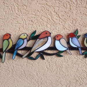 Csicsergő színek -  tiffany ablakdísz - otthon & életmód - dekoráció - ajtó- és ablak dekoráció - ablakdísz - Meska.hu