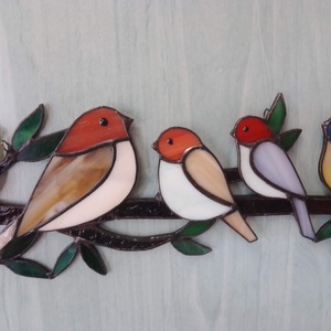 Csicsergő színek -  tiffany ablakdísz - otthon & életmód - dekoráció - ajtó- és ablak dekoráció - ablakdísz - Meska.hu