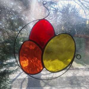 Húsvéti tojások az ablakodba- TIFFANY napfogó/ablakdísz a minimalizmus jegyében, Ünnepi díszek, dekorációk, Húsvéti díszek és dekorációk, Húsvéti ablakdíszek, Üvegművészet, MESKA