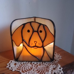 Vizslácska - tiffany ceruzatartó - Meska.hu